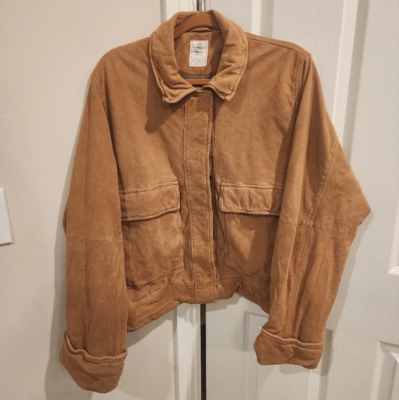 We The Free Suzy Suede Jacket, Camel, 100% leather suede, size XL, NWOT - Picture 4 of 10